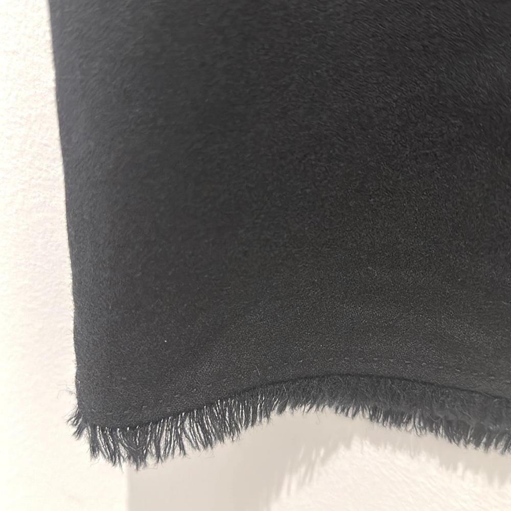 Wool skirt with fringe hem